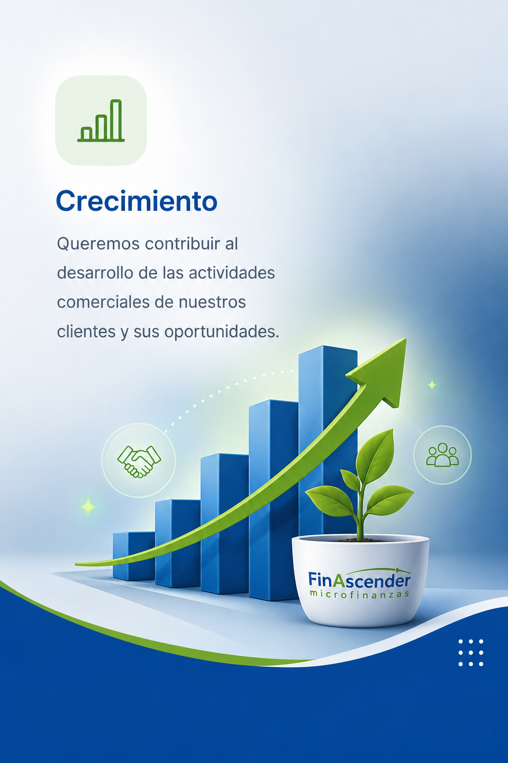 Icono que representa el valor de crecimiento sostenible de FINASCENDER