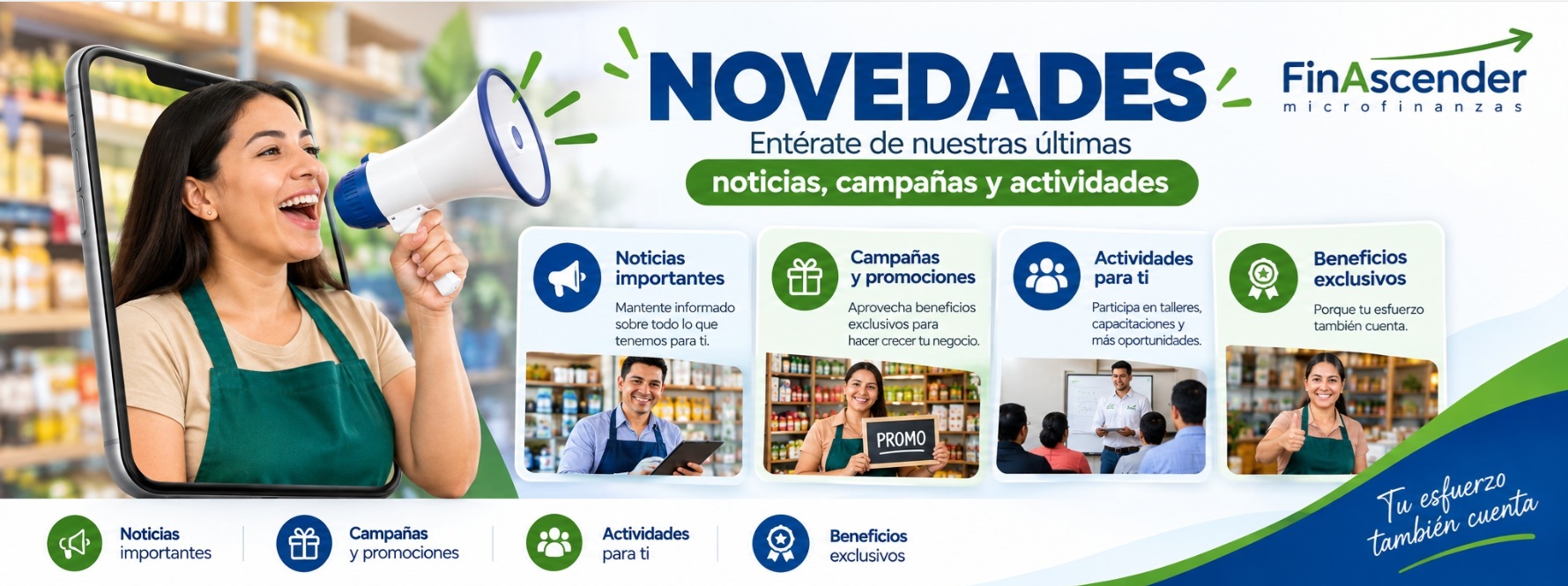Espacio reservado para novedades y promociones de FINASCENDER